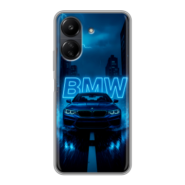 Силиконовый чехол на Xiaomi RedMi 13C с принтом BMW БМВ