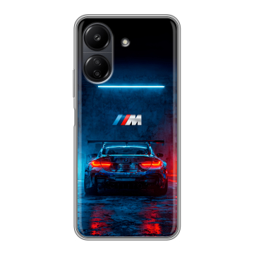 Силиконовый чехол на Xiaomi RedMi 13C с принтом BMW БМВ Силиконовый чехол на Xiaomi RedMi 13C с принтом BMW БМВ