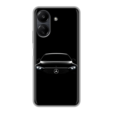 Силиконовый чехол на Xiaomi RedMi 13C с принтом Mercedes Мерседес