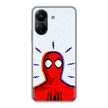 Силиконовый чехол на Xiaomi RedMi 13C с принтом Spiderman Человек паук Силиконовый чехол на Xiaomi RedMi 13C с принтом Spiderman Человек паук