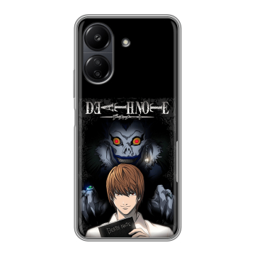 Силиконовый чехол на Xiaomi RedMi 13C с принтом Death note Тетрадь смерти Силиконовый чехол на Xiaomi RedMi 13C с принтом Death note Тетрадь смерти