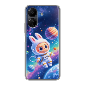 Силиконовый чехол на Xiaomi RedMi 13C с принтом Labubu Лабубу