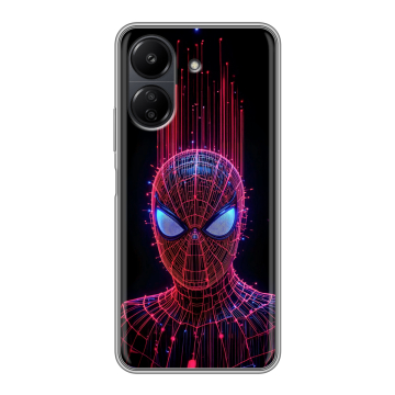 Силиконовый чехол на Xiaomi RedMi 13C с принтом Spiderman Человек паук