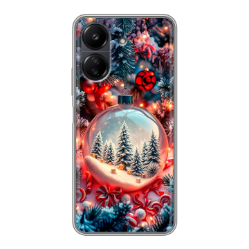 Силиконовый чехол на Xiaomi RedMi 13C с принтом Новый год Силиконовый чехол на Xiaomi RedMi 13C с принтом Новый год
