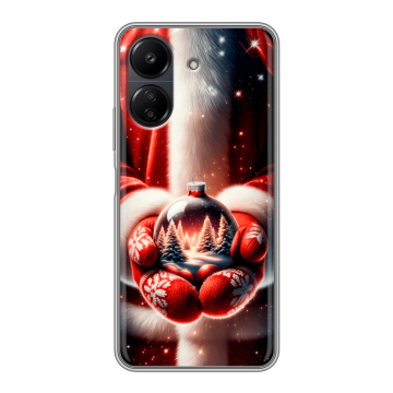 Силиконовый чехол на Xiaomi RedMi 13C с принтом Новый год Силиконовый чехол на Xiaomi RedMi 13C с принтом Новый год