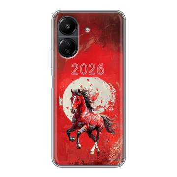 Силиконовый чехол на Xiaomi RedMi 13C с принтом Новый год Силиконовый чехол на Xiaomi RedMi 13C с принтом Новый год