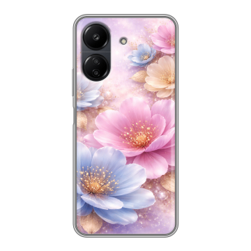 Силиконовый чехол на Xiaomi RedMi 13C с принтом женский