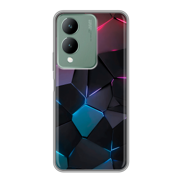 Силиконовый чехол на Vivo Y17s с принтом Геометрия неона