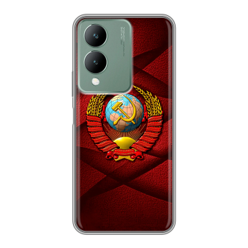 Силиконовый чехол на Vivo Y17s с принтом Герб СССР