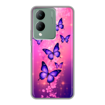 Силиконовый чехол на Vivo Y17s с принтом Бабочки Силиконовый чехол на Vivo Y17s с принтом Бабочки