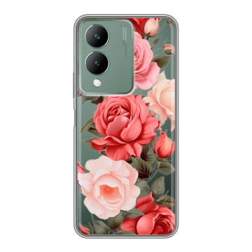 Силиконовый чехол на Vivo Y17s с принтом Розы Силиконовый чехол на Vivo Y17s с принтом Розы