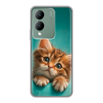 Силиконовый чехол на Vivo Y17s с принтом котенок Силиконовый чехол на Vivo Y17s с принтом котенок