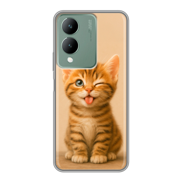 Силиконовый чехол на Vivo Y17s с принтом котенок Силиконовый чехол на Vivo Y17s с принтом котенок