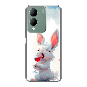 Силиконовый чехол на Vivo Y17s с принтом кролик зайчик Силиконовый чехол на Vivo Y17s с принтом кролик зайчик