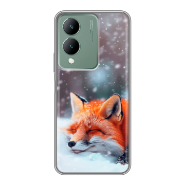 Силиконовый чехол на Vivo Y17s с принтом лиса Силиконовый чехол на Vivo Y17s с принтом лиса