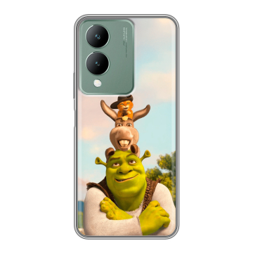 Силиконовый чехол на Vivo Y17s с принтом Шрек Shrek