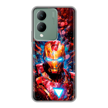 Силиконовый чехол на Vivo Y17s с принтом Железный человек Ironman Силиконовый чехол на Vivo Y17s с принтом Железный человек Ironman