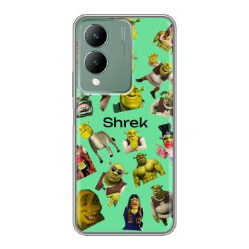 Силиконовый чехол на Vivo Y17s с принтом Шрек Shrek