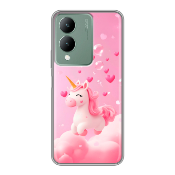 Силиконовый чехол на Vivo Y17s с принтом Единорог Силиконовый чехол на Vivo Y17s с принтом Единорог