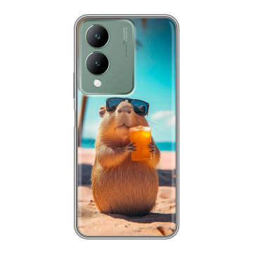 Силиконовый чехол на Vivo Y17s с принтом Капибара Силиконовый чехол на Vivo Y17s с принтом Капибара