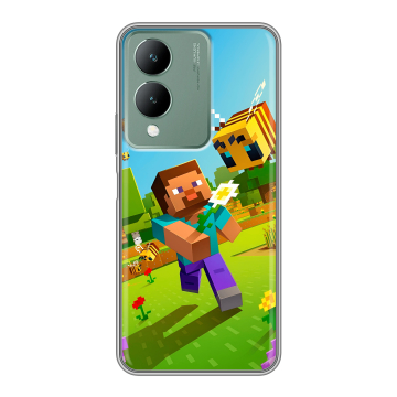Силиконовый чехол на Vivo Y17s с принтом Майнкрафт Minecraft Силиконовый чехол на Vivo Y17s с принтом Майнкрафт Minecraft