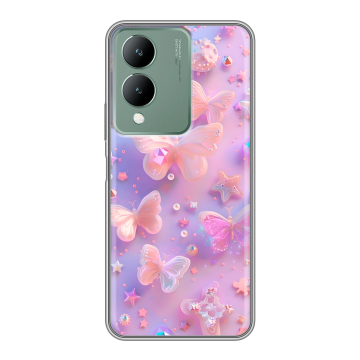 Силиконовый чехол на Vivo Y17s с принтом Бабочки Силиконовый чехол на Vivo Y17s с принтом Бабочки