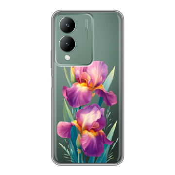 Силиконовый чехол на Vivo Y17s с принтом Цветы орхидеи