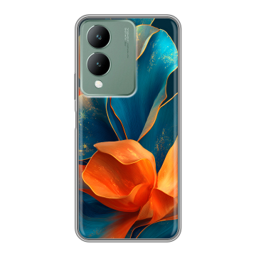 Силиконовый чехол на Vivo Y17s с принтом Цветы