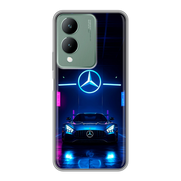 Силиконовый чехол на Vivo Y17s с принтом Mercedes Мерседес Силиконовый чехол на Vivo Y17s с принтом Mercedes Мерседес