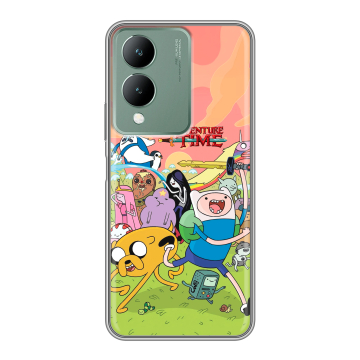Силиконовый чехол на Vivo Y17s с принтом Adventure time Время приключений