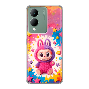 Силиконовый чехол на Vivo Y17s с принтом Labubu Лабубу Силиконовый чехол на Vivo Y17s с принтом Labubu Лабубу