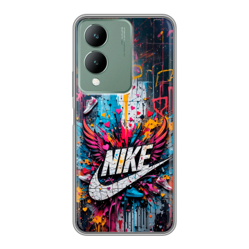 Силиконовый чехол на Vivo Y17s с принтом Nike Найк Силиконовый чехол на Vivo Y17s с принтом Nike Найк