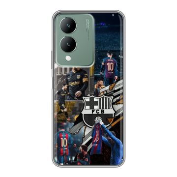 Силиконовый чехол на Vivo Y17s с принтом Messi Barcelona Силиконовый чехол на Vivo Y17s с принтом Messi Barcelona