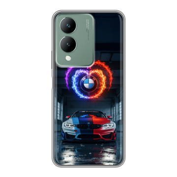 Силиконовый чехол на Vivo Y17s с принтом BMW БМВ Силиконовый чехол на Vivo Y17s с принтом BMW БМВ