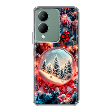 Силиконовый чехол на Vivo Y17s с принтом Новый год