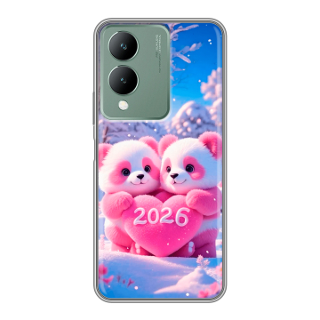 Силиконовый чехол на Vivo Y17s с принтом Новый год