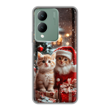 Силиконовый чехол на Vivo Y17s с принтом Новый год