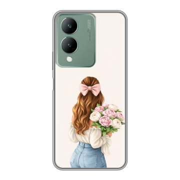 Силиконовый чехол на Vivo Y17s с принтом женский Силиконовый чехол на Vivo Y17s с принтом женский