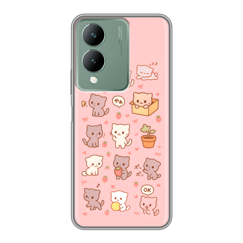 Силиконовый чехол на Vivo Y17s с принтом Hello Kitty Хелоу Кити Силиконовый чехол на Vivo Y17s с принтом Hello Kitty Хелоу Кити