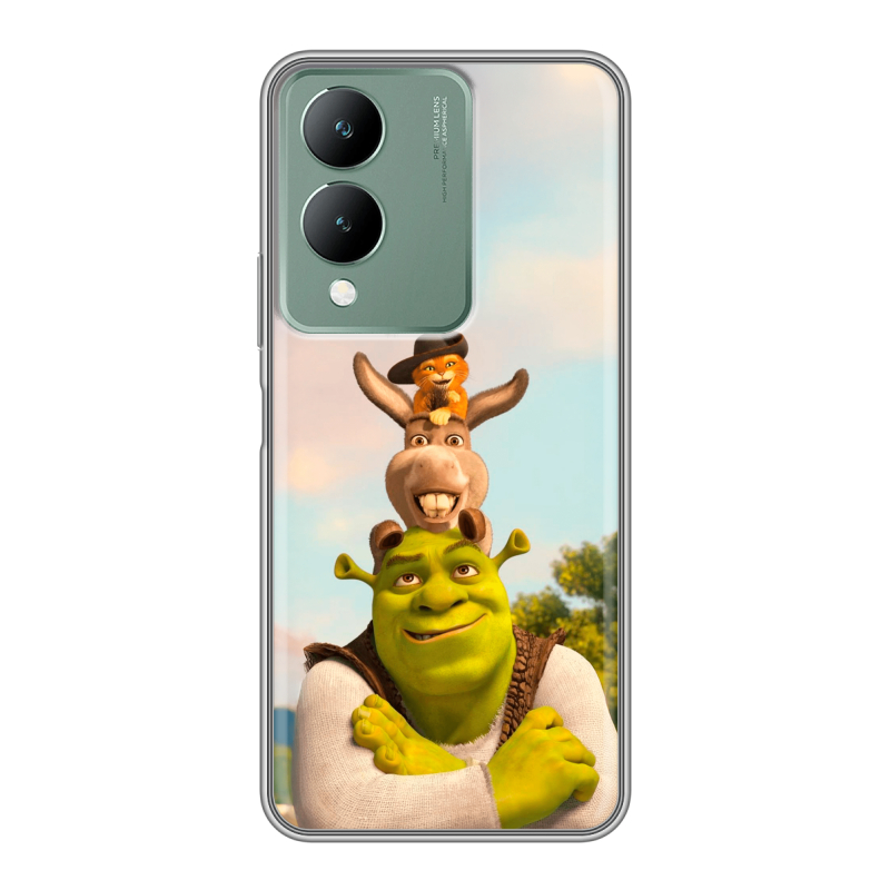 Силиконовый чехол на Vivo Y17s с принтом Шрек Shrek Силиконовый чехол на Vivo Y17s с принтом Шрек Shrek
