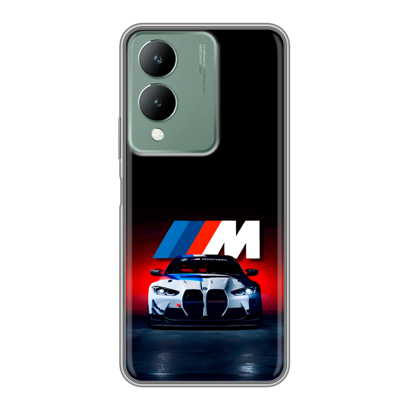 Силиконовый чехол на Vivo Y17s с принтом БМВ BMW Силиконовый чехол на Vivo Y17s с принтом БМВ BMW