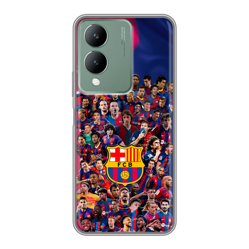 Силиконовый противоударный чехол на Vivo Y17s с принтом Барселона Barcelona Силиконовый противоударный чехол на Vivo Y17s с принтом Барселона Barcelona
