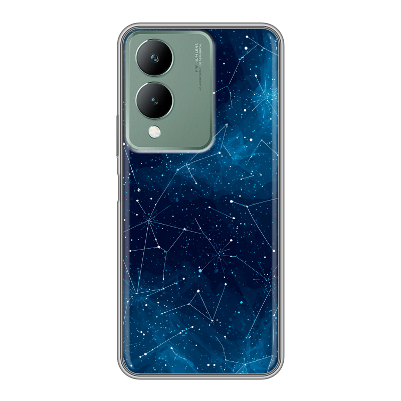 Силиконовый противоударный чехол на Vivo Y17s с принтом Космос звезды Силиконовый противоударный чехол на Vivo Y17s с принтом Космос звезды