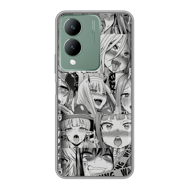 Силиконовый чехол на Vivo Y17s с принтом Ahegao Ахегао Аниме Силиконовый чехол на Vivo Y17s с принтом Ahegao Ахегао Аниме