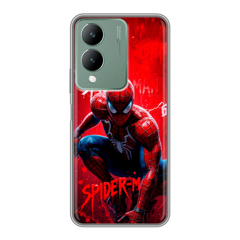 Силиконовый чехол на Vivo Y17s с принтом Spiderman Человек паук Силиконовый чехол на Vivo Y17s с принтом Spiderman Человек паук