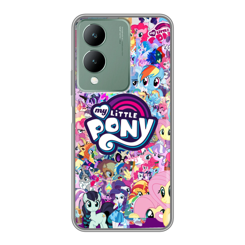 Силиконовый противоударный чехол на Vivo Y17s с принтом My little pony Дружба чудо Силиконовый противоударный чехол на Vivo Y17s с принтом My little pony Дружба чудо