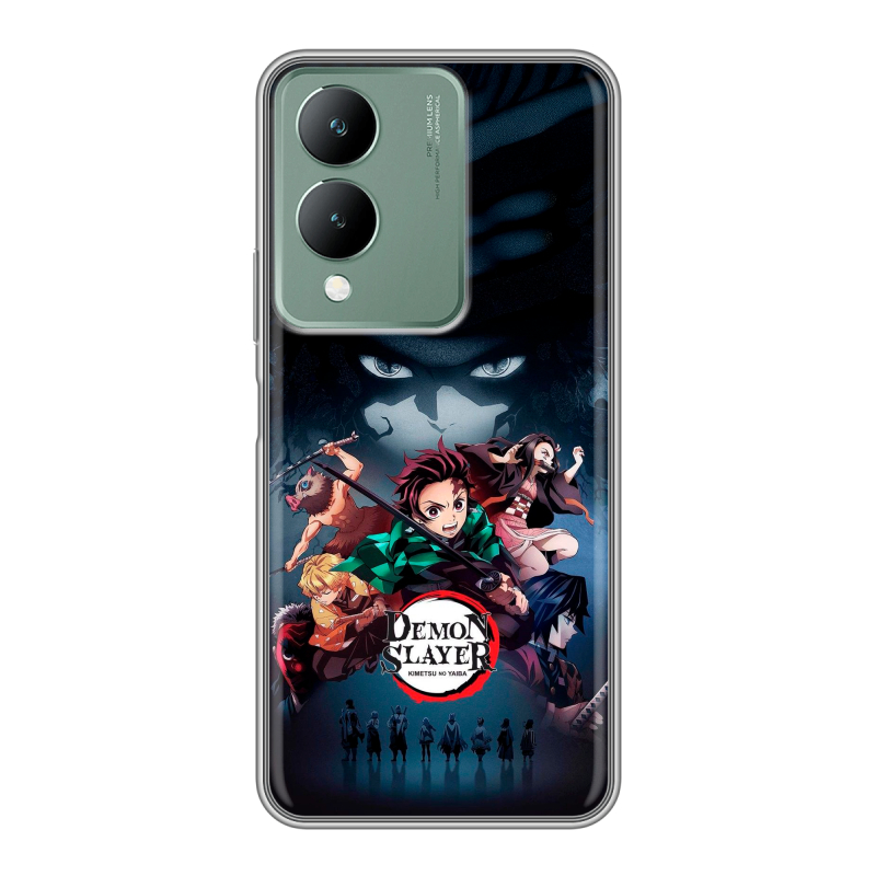 Силиконовый чехол на Vivo Y17s с принтом Demon Slayer Клинок рассекающий демонов Силиконовый чехол на Vivo Y17s с принтом Demon Slayer Клинок рассекающий демонов