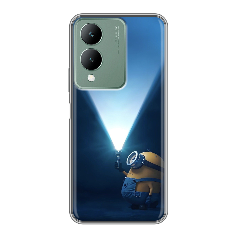 Силиконовый противоударный чехол на Vivo Y17s с принтом Миньоны Силиконовый противоударный чехол на Vivo Y17s с принтом Миньоны