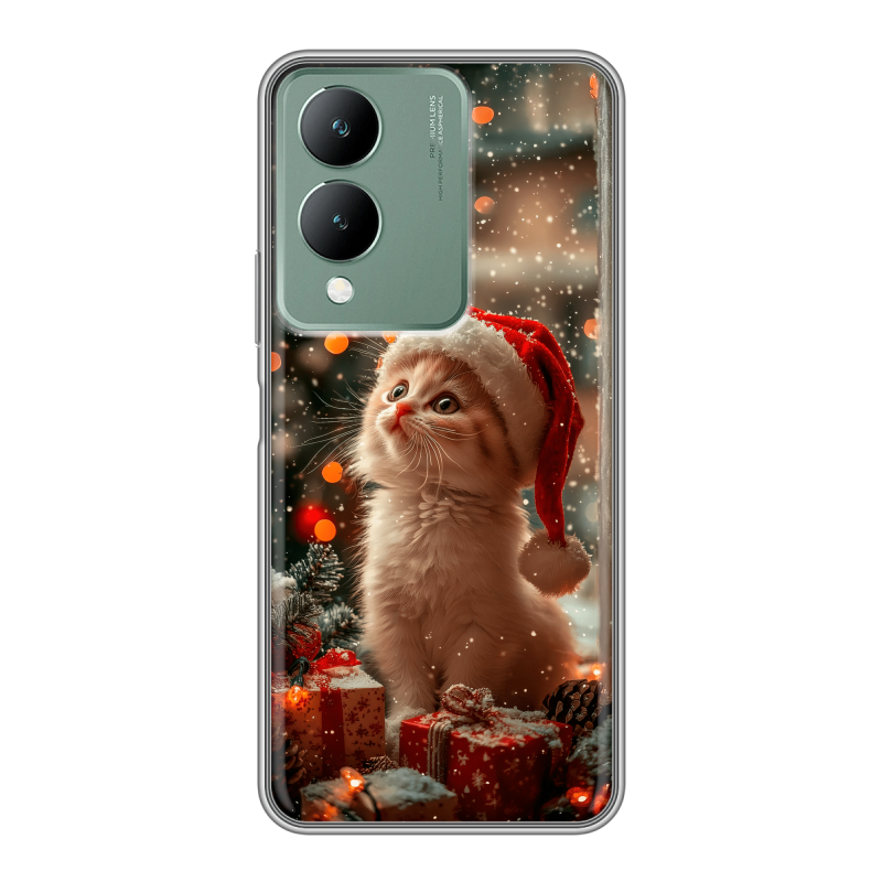 Силиконовый противоударный чехол на Vivo Y17s с принтом Новый год Силиконовый противоударный чехол на Vivo Y17s с принтом Новый год