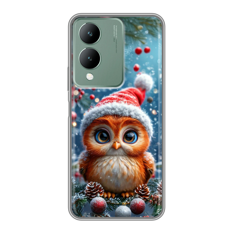 Силиконовый чехол на Vivo Y17s с принтом Новый год Силиконовый чехол на Vivo Y17s с принтом Новый год